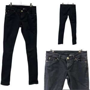 Jet by John Eshaya USA Stretch Denim Dark Blue Black Skinny Fit Jeans Womens 6